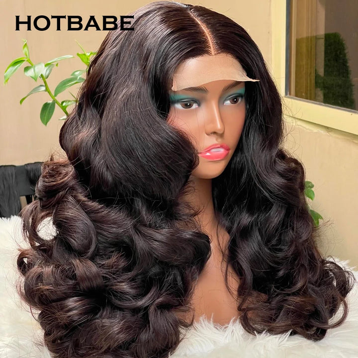 400 Density Bouncy Curly Super Double Drawn Glueless Wigs Human Hair 13x6 HD Lace Frontal Wig Preplucked Wear And Go HD Lace Wig